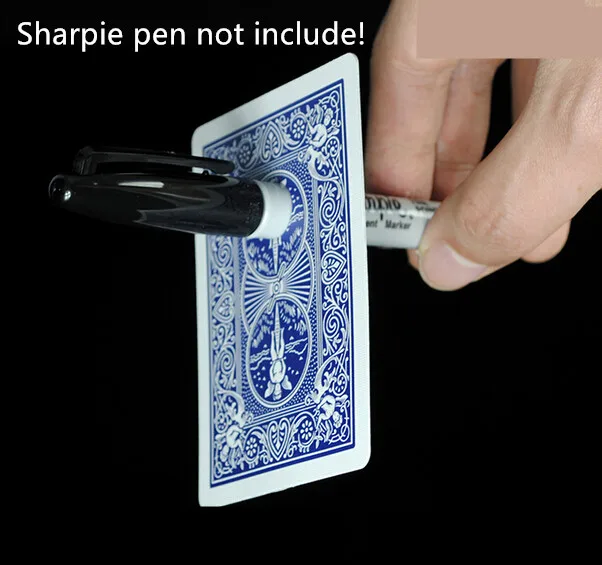 Sharpie Through Card (Gimmick Card ) Magic Tricks Penetrate Signed Card Magia Close Up Street Gimmick Illusion Props