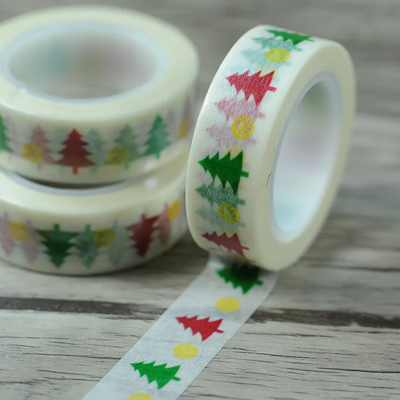 Free shipping christmas  washi  tape /red and green tree  washi tape/15mm*10m