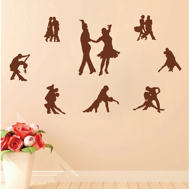 many Latin dancers figures Wall Sticker decals for dance studio classroom/schools/workshops art decor Free Shipping w10128