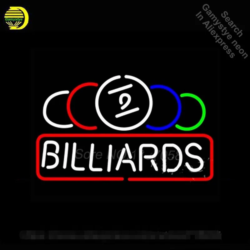 Ball Billiard Pool NEON SIGN Beer Bar Pub Art Neon Bulbs Neon Light Glass Tube Advertise Recreation Wall Indoor Game Room Decor