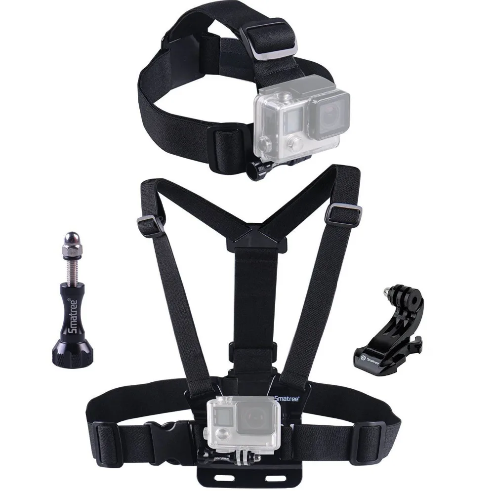 New Head Strap Mount + Chest Mount for GoPro Hero5, 4, 3+, 3, 2, 1