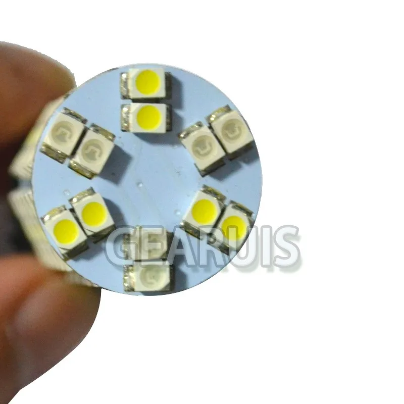 10pcs Super Bright T25 3157 Switchback LED Dual Color 3057 3457 White Amber Yellow 120 SMD 1210 3528 Turn Signal Lights DRL 12V