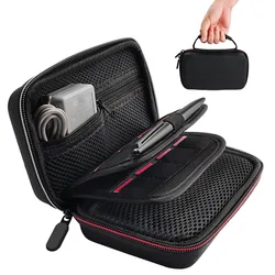 Bolsa dura grande para Nintendo 3DS LL/XL, carcasa de viaje, bolsillo con soporte para cartucho de juego, compatible con cargador de pared