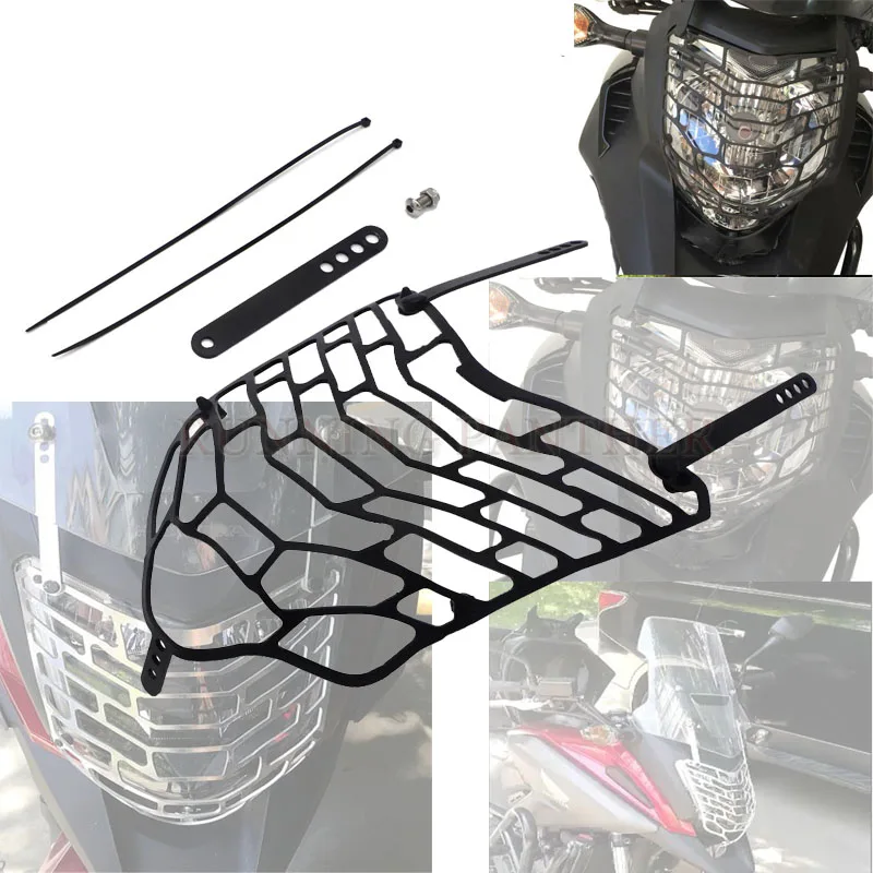 Black Motorcycle Grille Headlight Protector Head Light Guard Front Lamp Cover For HONDA NC700X NC 750X 2012-2018