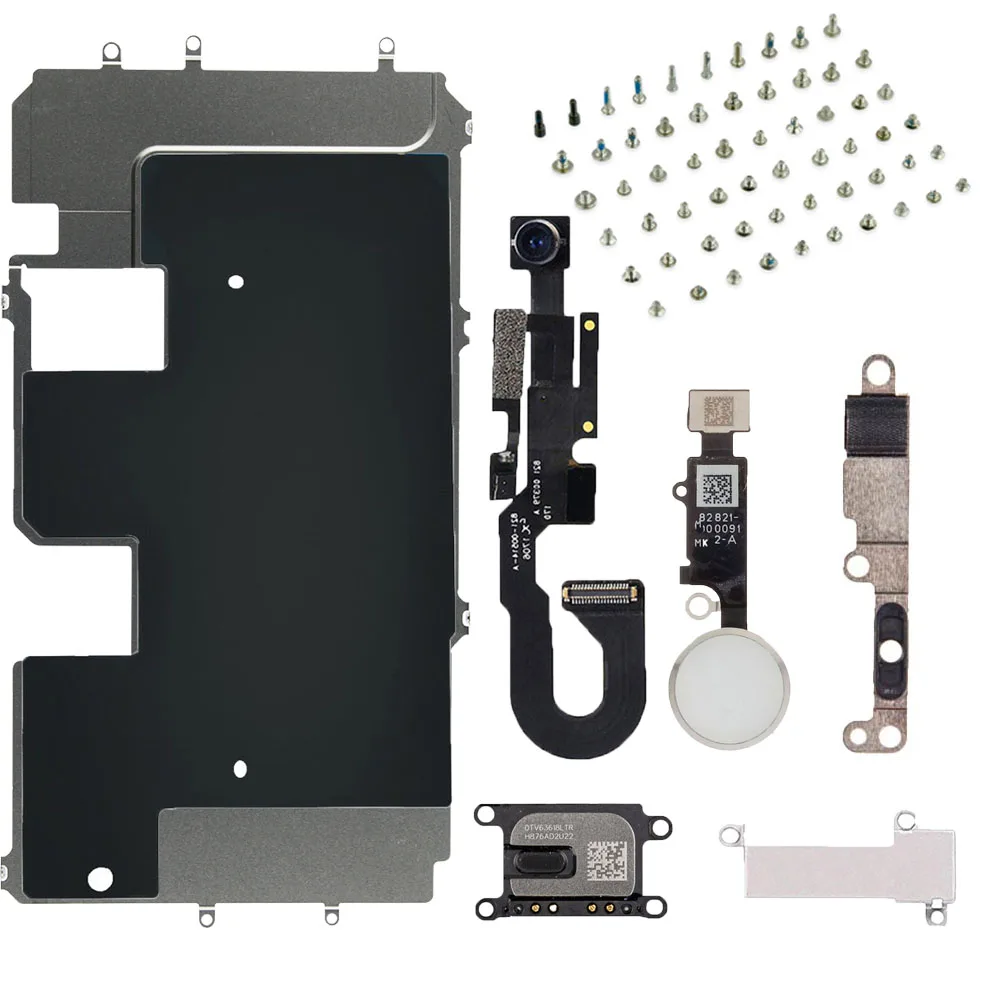 Full LCD Display Repair Parts For iPhone 6 6p 6s 6sP 7 7P 8 8 Plus Front Camera Ear Speaker Home Button Flex Cable Screws Kit