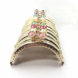 20pcs/10pcs 8.5CM Lotus head Bag Kiss Clasp Light gold semicircle Metal Coining Pattern Purse Frame DIY Bag Sewing Accessories