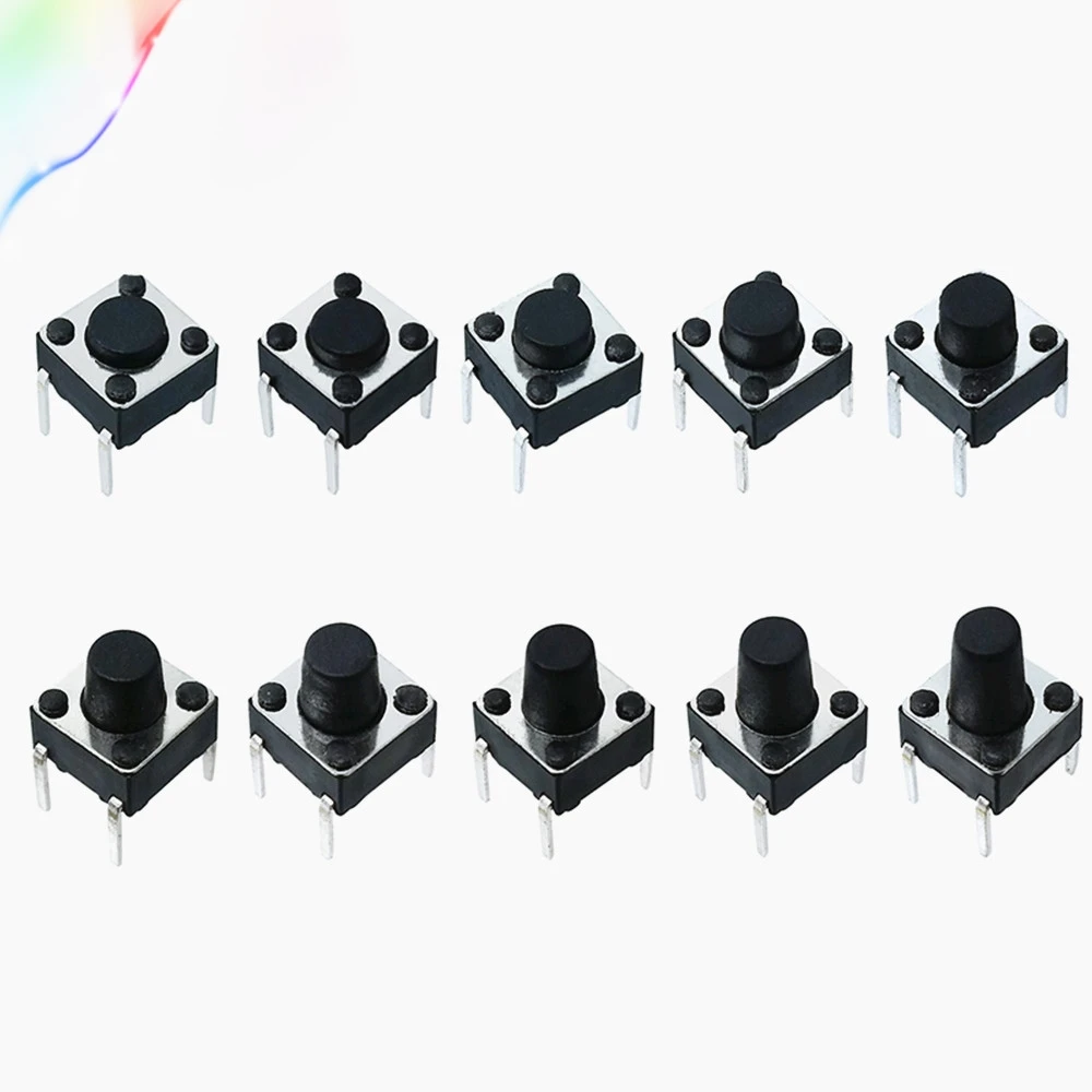 50pcs Free shopping 6*6*9/10/11/12/18/19/20mm 4pin Quality Mini Micro Momentary Tactile Push Button Switch G08 Drop ship