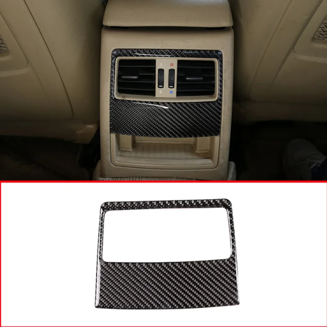 

For BMW E90 E92 3 Series 2005-2012 Carbon Fiber Sticker Car Armrest Rear Row Air Conditioning Vent Frame Trim Accessories