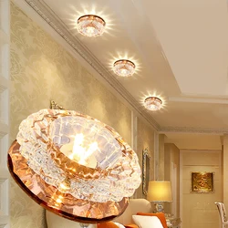 LAIMAIK Crystal Ceiling Light 3W Hall Lighting AC90-260V Porch Lamp LED Crystal Lamp Pumpkin LED Ceiling Aisle Corridor Light
