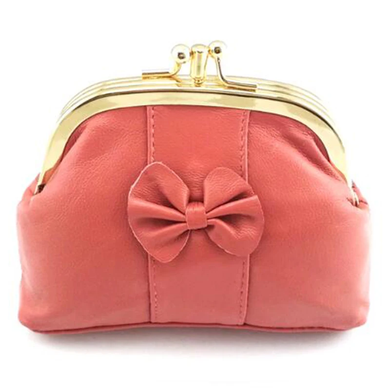 BELLO TUTTI Genuine Leather Coin Purse Women Mini Purse Teen Girls Cute Wallet Metal Frame Change Purse Card Holder Wallet Bag