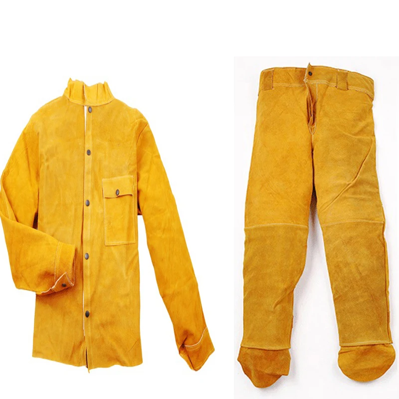 

Tig Mig Mag Mmg Welding Protective Clothing Leather Overalls Fire-retardant Anti-fire Welding Clothing Anti-wear Clothes