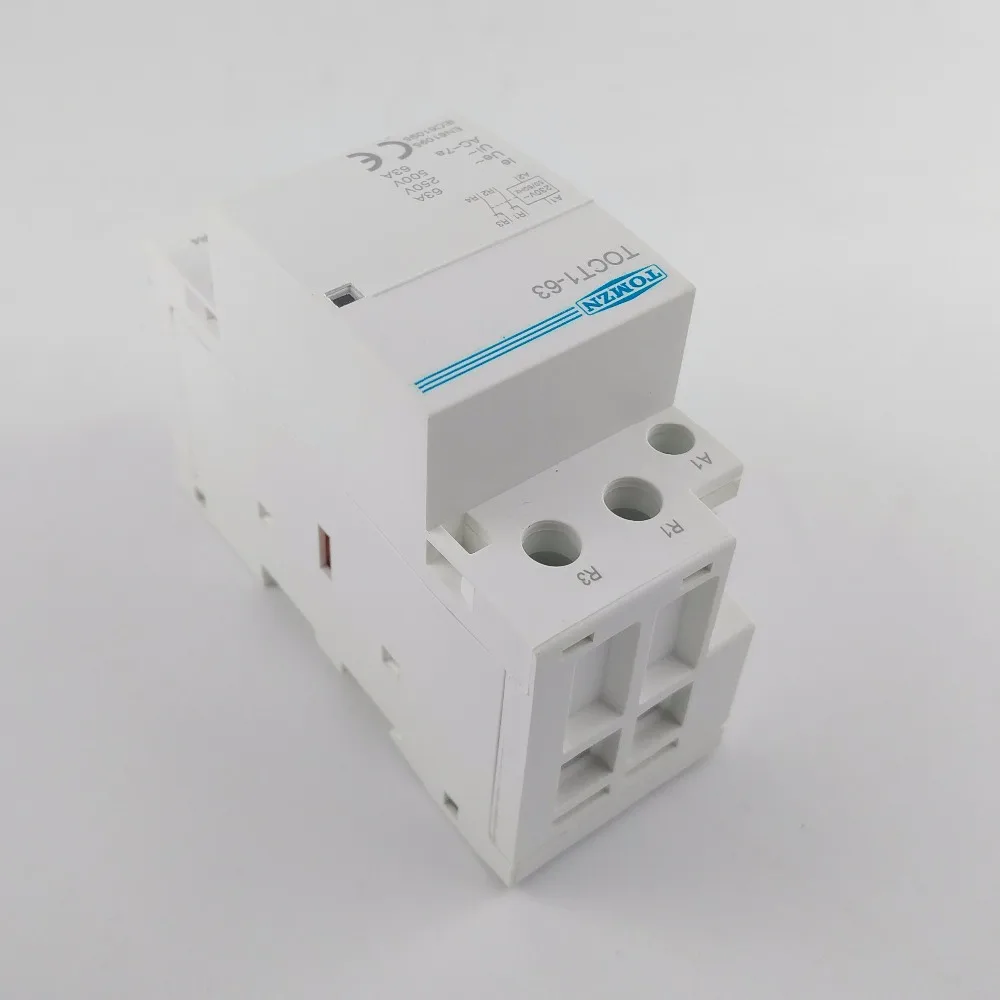 TOCT1 2P 63A 220V/230V 50/60HZ Din rail Household ac Modular contactor 2NO or 2NC or 1NO 1NC