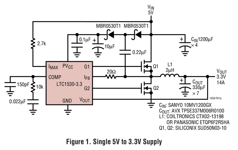 LTC1530CS8 LTC1530CS8-2.5 LTC1530CS8-2.8 LTC1530CS8-3.3 LTC1530IS8-2.5 LTC1530 - High Power Synchronous Switching Regulator