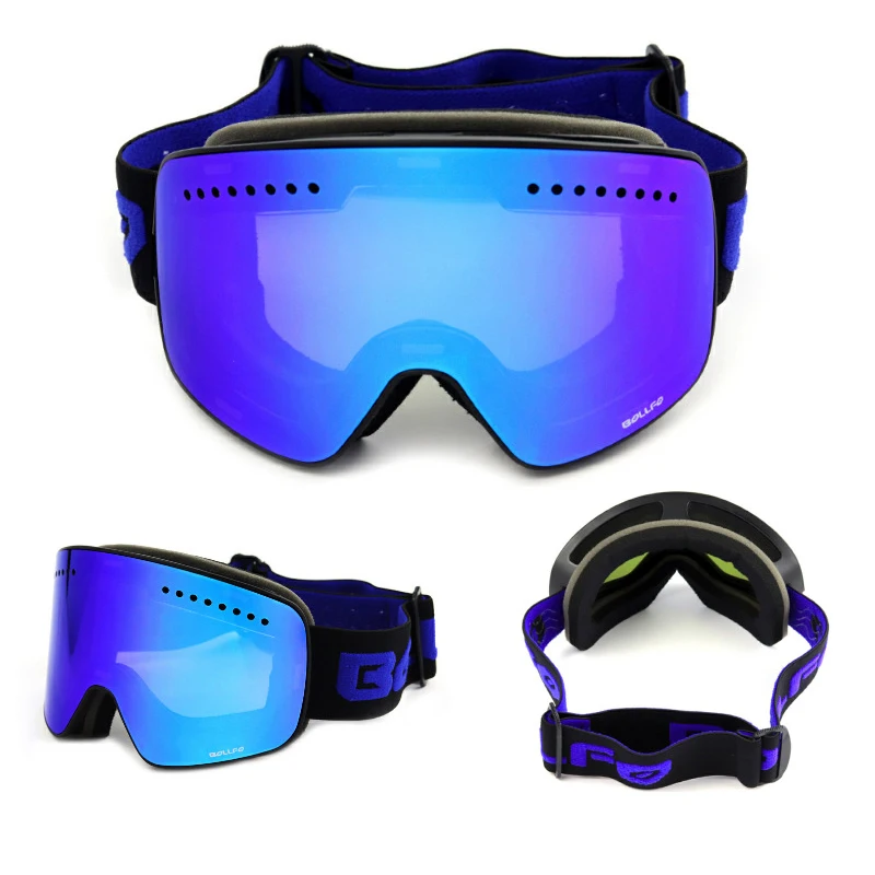 2018 nouvelles lunettes de Ski magnétiques Double couche lunettes d\'alpinisme UV400 Anti-buée lunettes de Ski hommes femmes lune