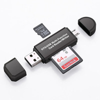 2 In 1 USB OTG Card Reader Flash Drive High-speed USB2.0 Universal OTG TF/SD Card for Android phone Computer Extension Headers