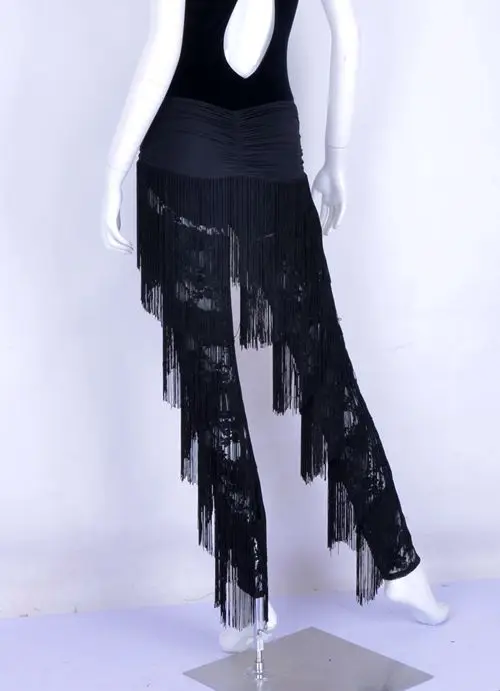 

standard dance, Latin dance, wrinkle, waist, underwear, lace, multi layer tassel, stepping on Latin trousers, P13009