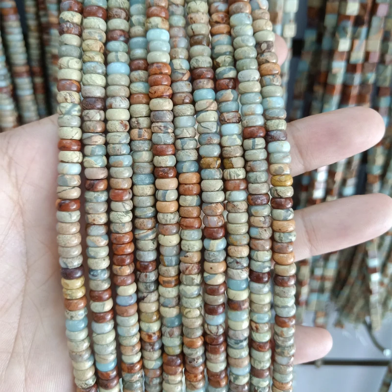 

3x6mm Genuine Natural Agalmatolite Stone Beads Heishi Bead Loose Spacer Snake Skin Stone Beads DIY Jewelry Making Strand 15''