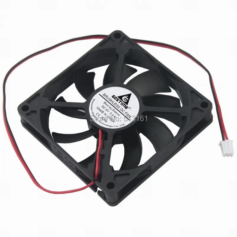 2 Pieces Gdstime 8cm 80mm 80x80x15mm 2Pin 5V DC Cooling Fan Cooler