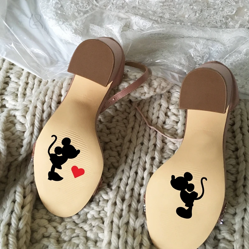 Romantic Wedding Shoes Love Vinyl Art Decal Sticker Marriage Cute Creative Gift Funny Cartoon Wedding Accessories Shoes Decor