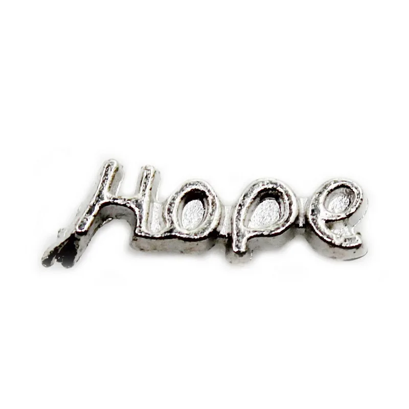 

20pcs/lot Silver hope floating charms living glass memory floating lockets DIY bracelets pendants jewelry charms