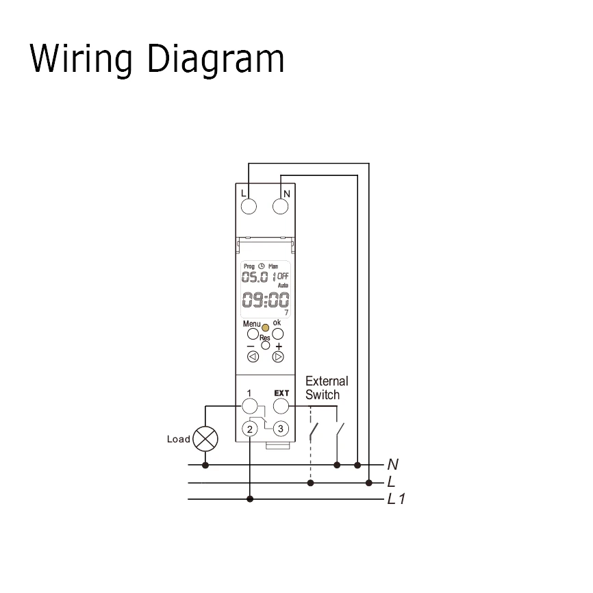 TM610 220V 16A 18mm Single Module Time Timer DIN Rail Programmable Timer Clock Weekly 24hrs Programmable Timer Realy Switch