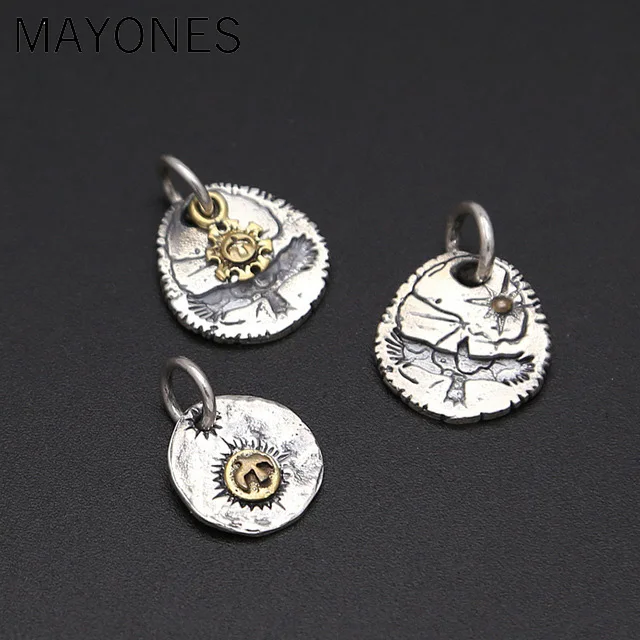 MAYONES – bijoux en argent Sterling S925, pendentif Vintage thaïlandais Takahashi Goro fait à la main, petit aigle pour hommes et femmes