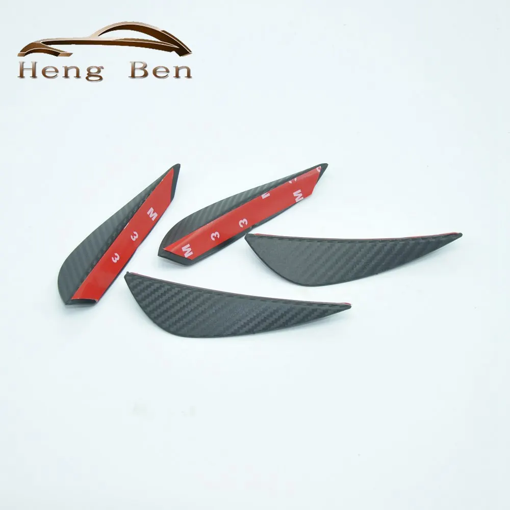 

HB CARBON FIBER STYLE FRONT BUMPER LIP diffuser SPLITTER FINS BODY SPOILER CANARDS VALENC