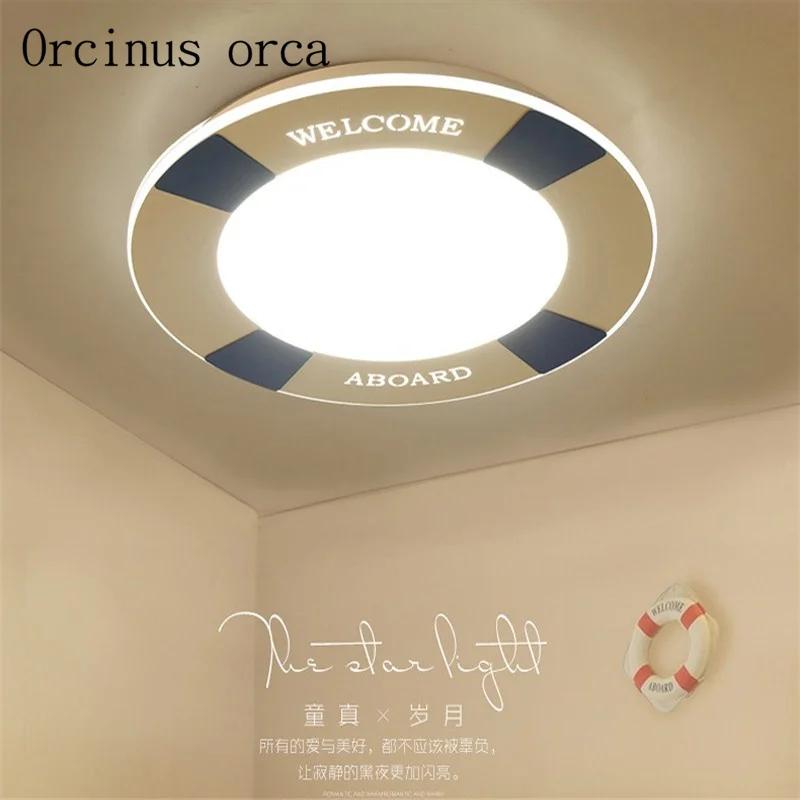 LED ultra thin acrylic round children's ceiling lamp living room study room bedroom lamp free shipping