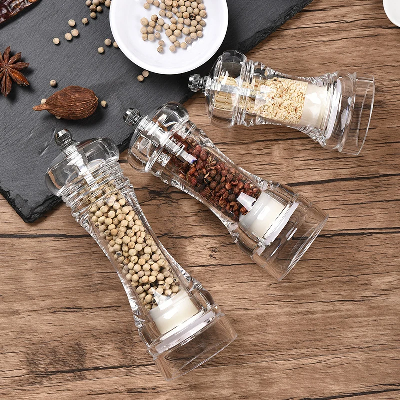 Pepper Grinder- Acrylic Salt and Pepper Shakers Adjustable Coarseness by Ceramic Rotor kitchen accessories