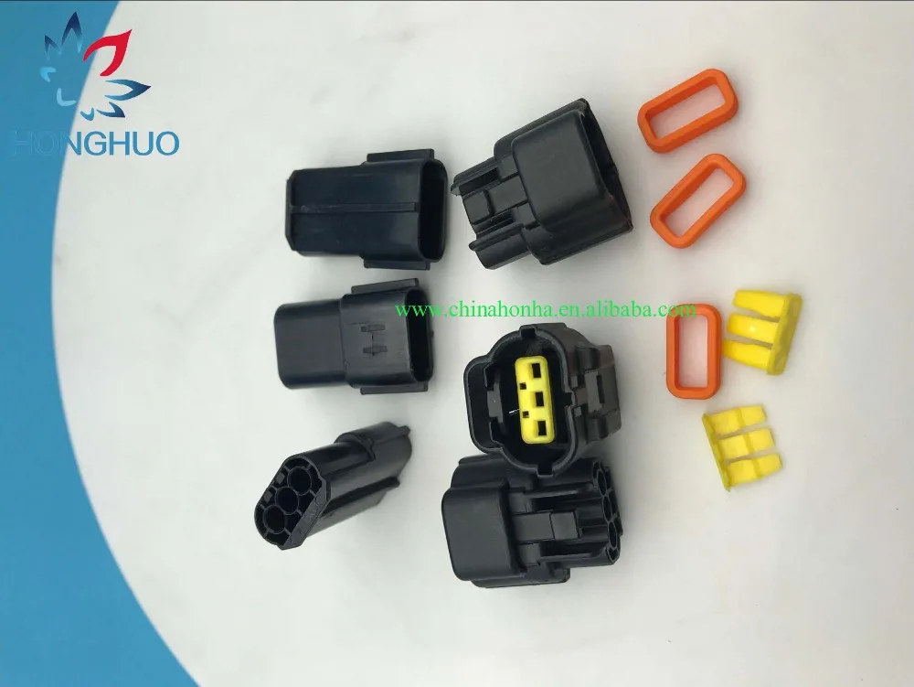 

5 pcs 3 Pin 174359-2 174357-2 Female Male Waterproof Wire Connector Plug Car Auto Sealed Car Truck Connectors