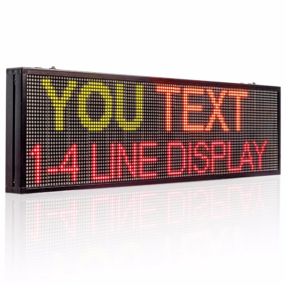 77X27cm WIFI RED 32*96 Indoor Store Remote LED Display Board Scrolling Text LED Open Sign Billboard Increase Temperature Display