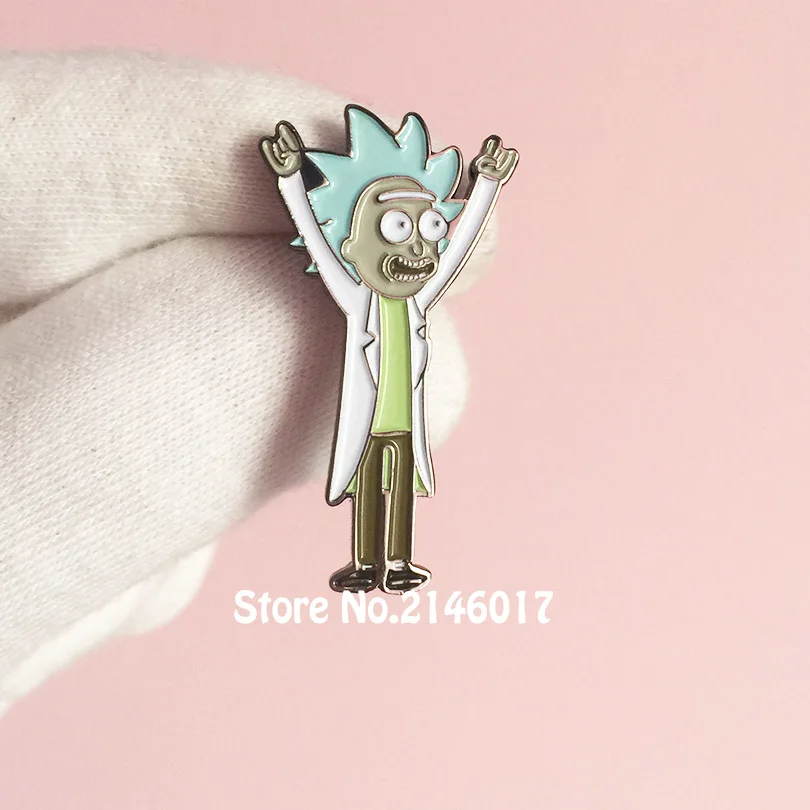 50pcs Custom Lapel Pin Rock Style 35mm High Enamel Pins Metal Craft Hot Sale Tiny Badge Brooch