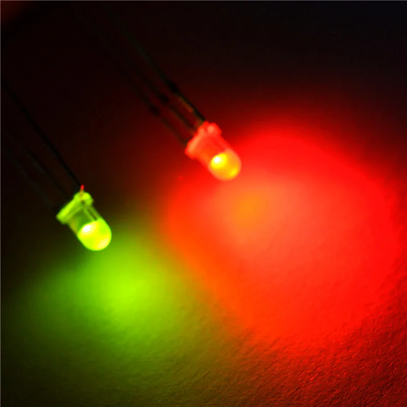 

LED light-emitting diodes 3MM round red and green color common fog (1000pcs)