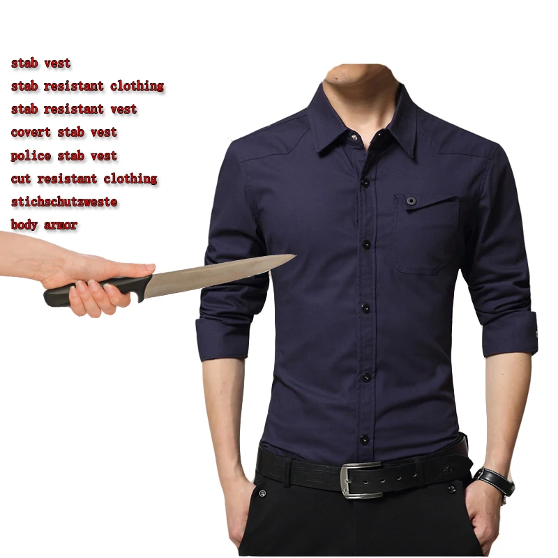 2024 New Arrival Anti-stab Anti Cut Shirt Self Defense Tactical Men Stab Resistant Bodyguard Shirt Tactic Casual Anti Cut Tops