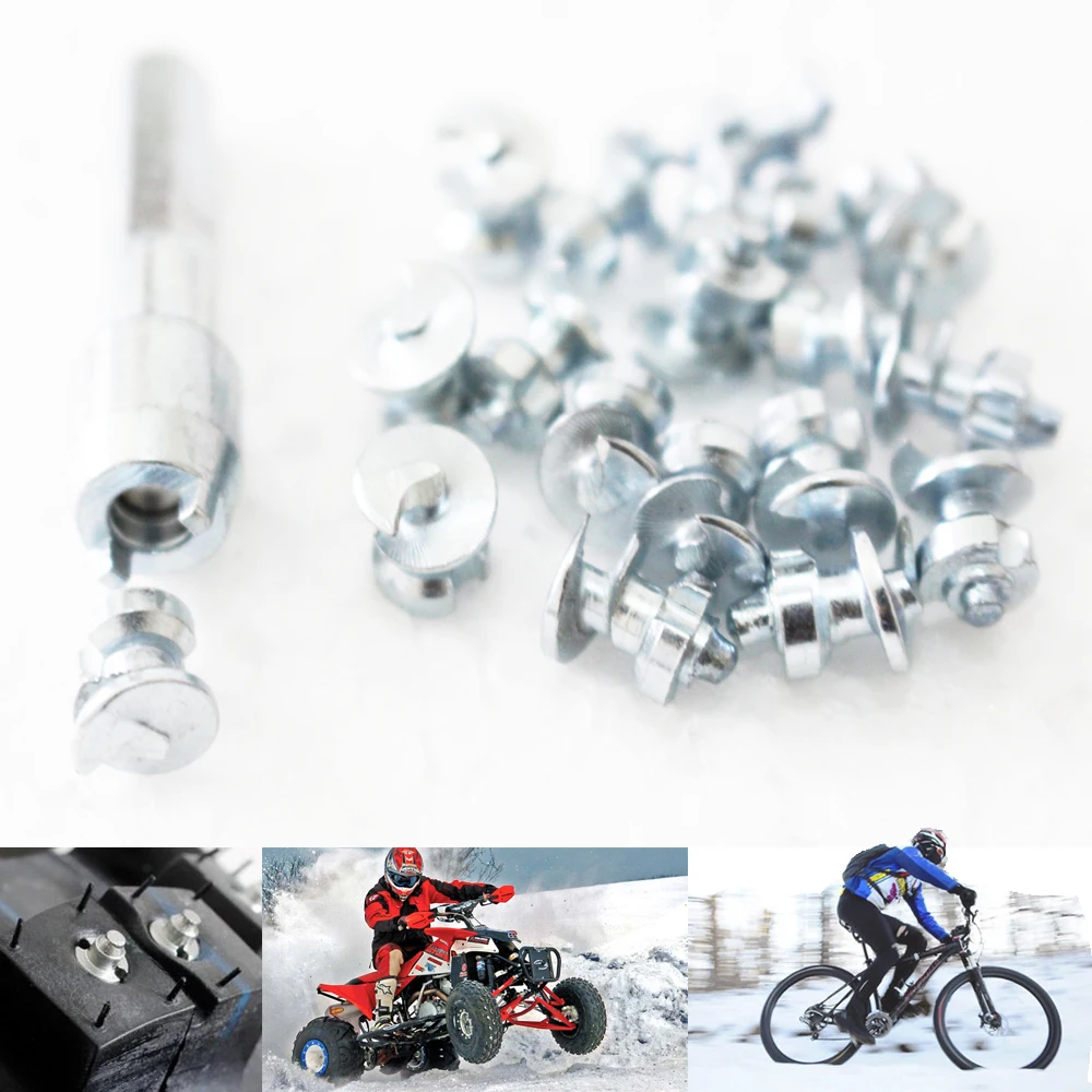 100pcs Tyre Spikes for Bicycle Shoes Boots Motorbik Truck snow studs for fatbike Screw in Tire Stud Fishing Pernos de Tornillo