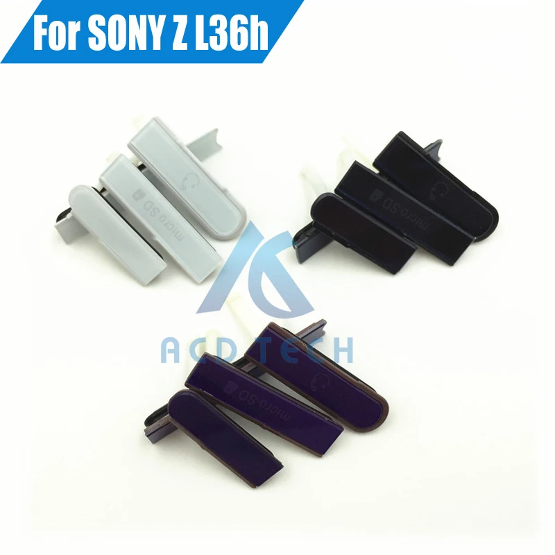 100% Nowa Wodoodporna Zatyczka Przeciwkurzowa do Karty Micro SD + Osłonki na Porty Kart SIM + Osłona Portu USB do Ładowania Dla Sony Xperia Z L36h C6602 C6603