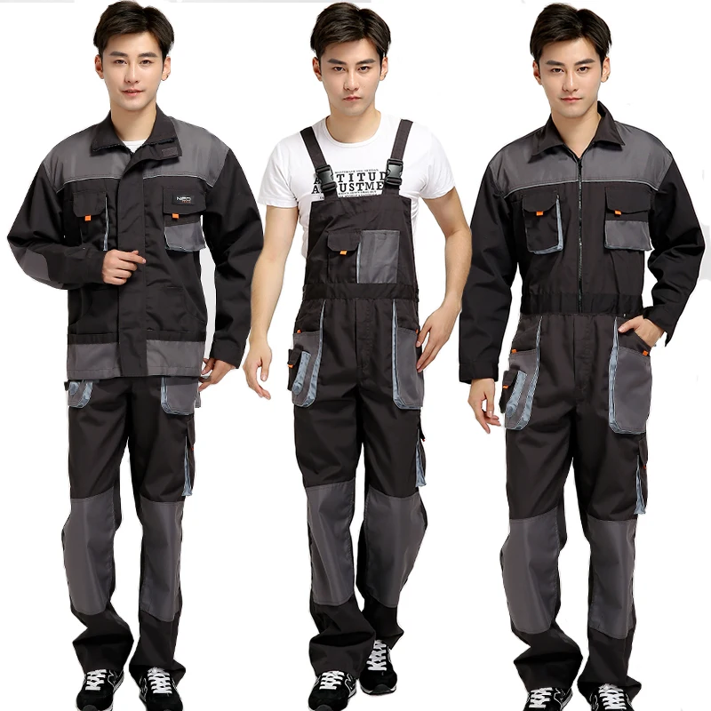 

Plus size Men Bib Working Overalls Male Work Wear uniforms Fashion Tooling Overalls Worker Repairman Strap Jumpsuits 071702