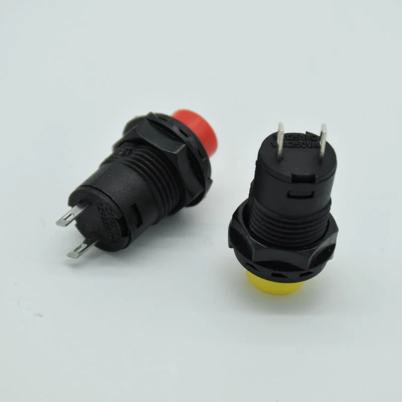 10pcs 12mm Momentary push button switches 3A /125VAC 1.5A/250VAC  Return Momentary  Push Button Switch Round