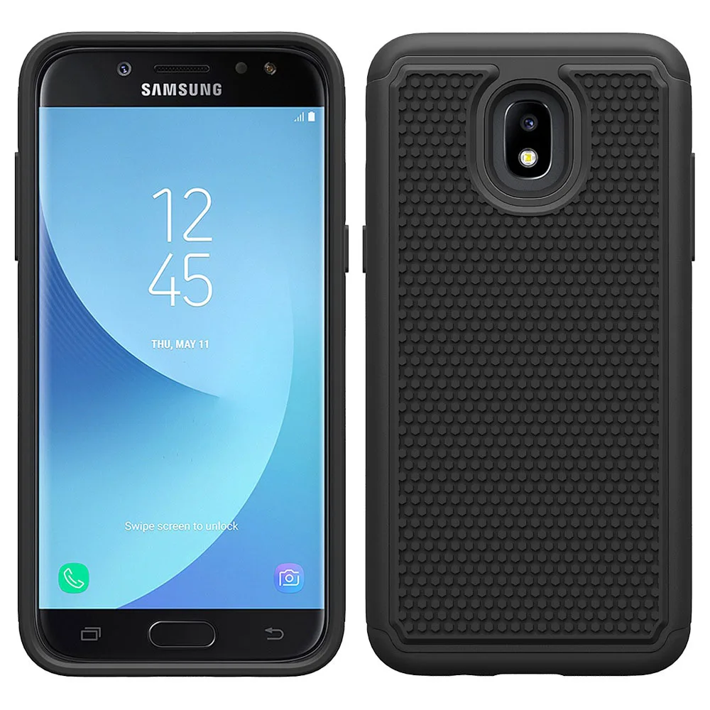 Heavy Duty Dual Layer Armor Case Shockproof Hard Cover For Samsung Galaxy J3 2018/Eclipse 2/Orbit/Achieve/Star/Aura/J3 Prime 2