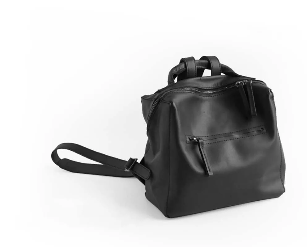Vendange original female bag Vintage leather backpack female simple box Fashion leather bag 2357