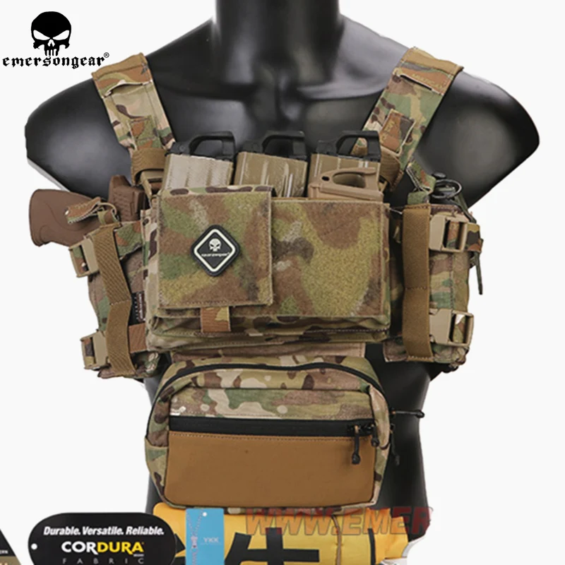 Emerson Chassis MK3 Mini Tactical Chest Rig Spiritus Airsoft Hunting Vest Ranger Green  Tactical Vest w/ Magazine Pouch