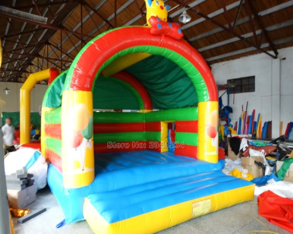 Inflatable Bounce House with a Slide for Children, Playground Equipment