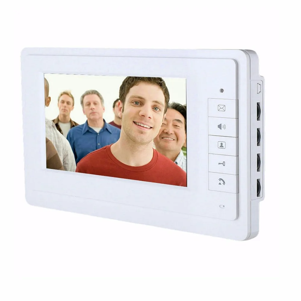 SYSD Bank Intercom 7 '' Monitor colorido com fio Kit de sistema de telefone de porta de vídeo com câmera IR à prova d'água