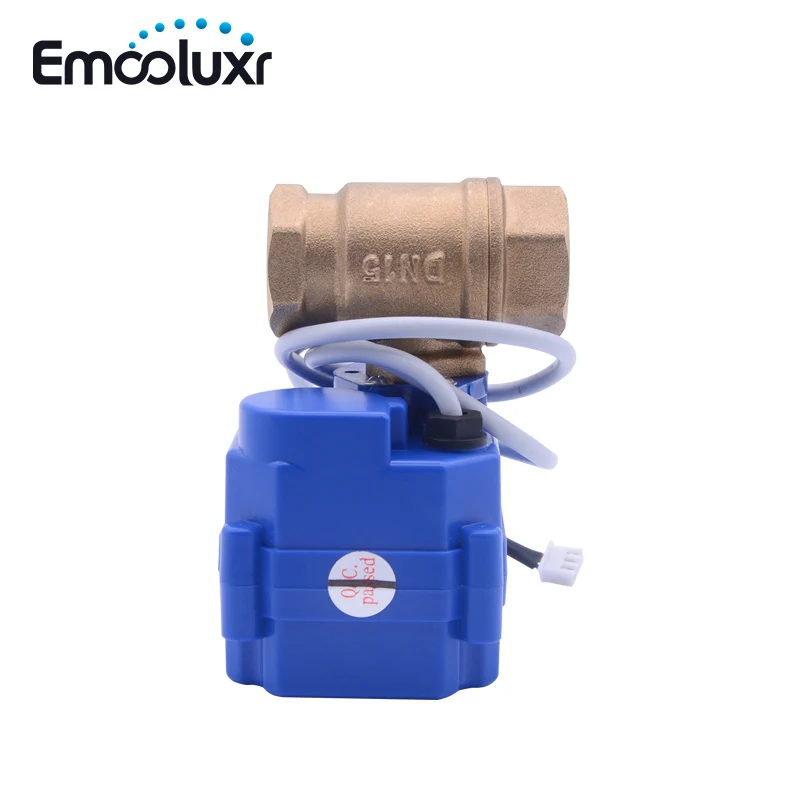 Grúa eléctrica de latón con válvula de Motor, sistema de alarma de Control de agua, WLD-805 y WLD-806, 3 cables (CR03), 1/2, 3/4 y 1 pulgadas