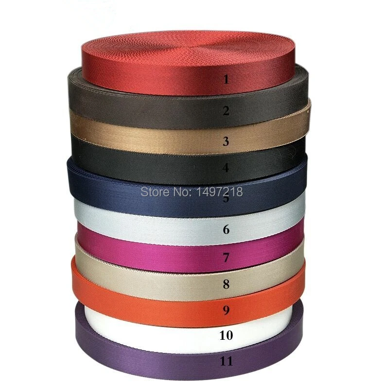 

Free shipping 1 inch 2.5cm 10yards colorful zakka nylon heavy and strong webbing ribbon bias tape for bags and accessories belts