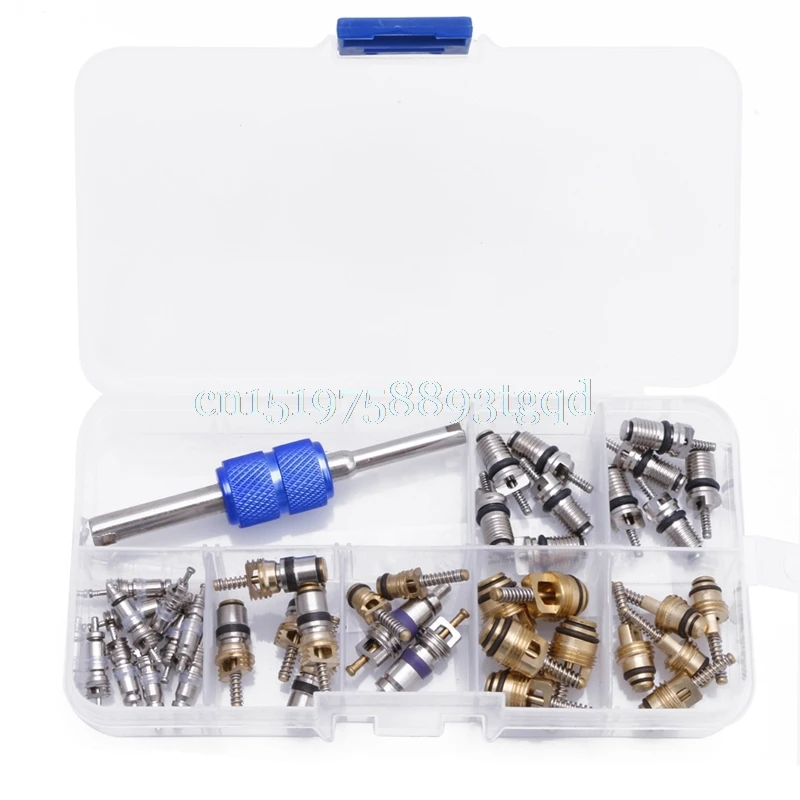 R12 R134A Car Air Conditioning A/C Tire Valve Stem Core Remover Tool Kit 39Pcs/set