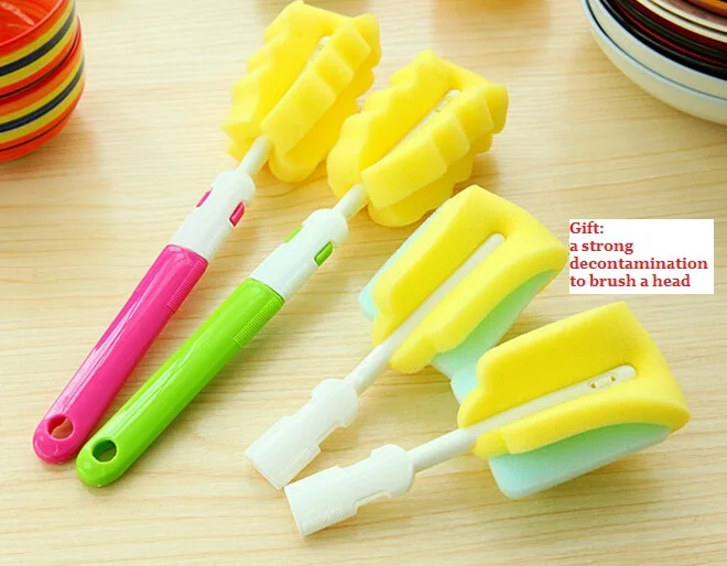 

New Environmental Cleaning Brushes For Glass Milk Bottle/Family Use Glass Sponge Cup Brush/Brand Cheap Cleaning Brush ss314