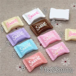 10PCS 16x23mm Resin Flatback Cabochon sweet candy Food  Art Supply Decoration Charm Craft