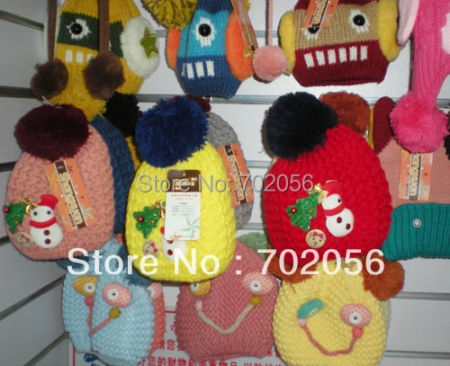 2015 winter boys girls Christmas Crochet Hat Beanie Knitted hat 20pcs/lot #3314