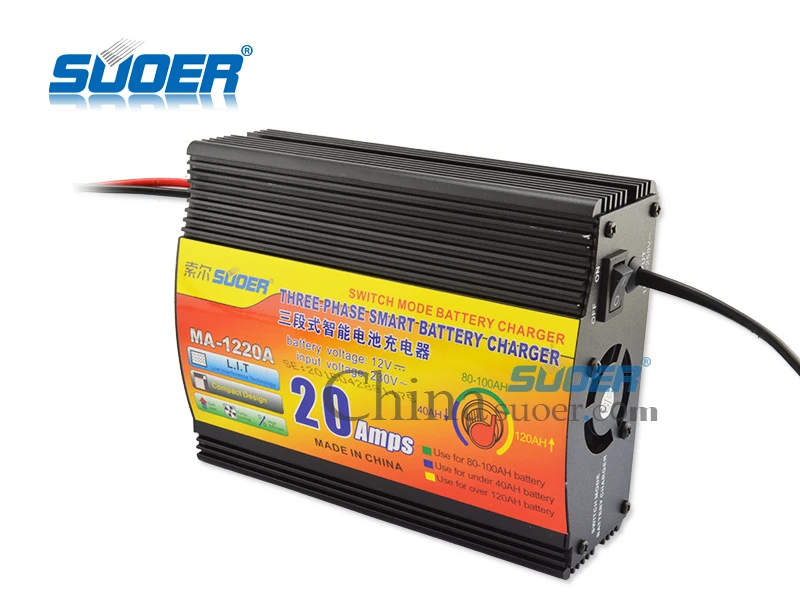 Suoer【 Battery charger 】 best price Universal Battery Charger 20A 12V Car Battery Charger(MA-1220A) image 2